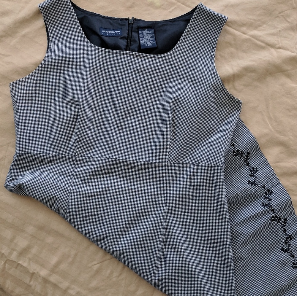 Navy checkered dress